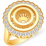 1/4 CT Round Diamond Setting Engagement Ring 14K Yellow Gold