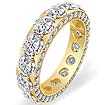 5.02 Ct Round Diamond Eternity Wedding Band 14K Yellow Gold