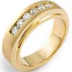 1/2 CT Round Mens Diamond Wedding Band Ring 14K Yellow Gold G VS2