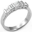 1/2 CT Baguette Round Diamond Wedding Band Ring PLATINUM