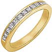 0.66 CT Princess Diamond Women Wedding Band Ring 14k Yellow Gold