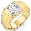 0.75 Ct Princess Diamond Wedding Band Ring 14K Yellow Gold