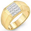 0.75 Ct Princess Diamond Wedding Band Ring 14K Yellow Gold