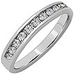 1/2 CT Round Half Diamond Wedding Band Rings 14K White Gold