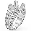 2 1/4 CT Princess Setting Diamond Engagement Ring 14K White Gold