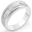 0.60 CT Round Diamond Wedding Ring 14k White Gold