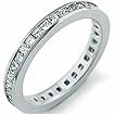 1 1/2 CT Princess Eternity Diamond Wedding Band Ring Platinum