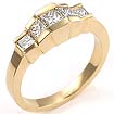 3/4 Ct Princess Diamond Wedding Band Ring 14K Yellow Gold