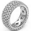 2.80 CT Round Diamond Eternity Wedding band 18k White Gold VS2