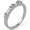 1/2 CT Baguette Round Diamond Wedding Band Ring 14K White Gold