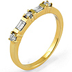 1/2 CT Baguette Round Diamond Wedding Band Ring 14K Yellow Gold