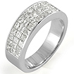 1 3/4 CT Princess Diamond Wedding Band Ring PLATINUM