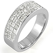 1.75Ct Princess Diamond Wedding Anniversary Band 14K White Gold