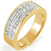 1.75Ct Princess Diamond Wedding Band Ring 14K Yellow Gold