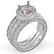 0.85 CT Round Diamond Engagement Ring Bridal Set 18k White Gold