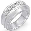 1CT Round Mens Diamond Wedding band Ring White White Gold