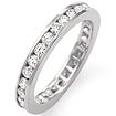 1 1/4 CT Round Diamond Eternity Wedding Band 14K White Gold