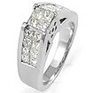 1.25 CT Princess Diamond Engagement Ring 14k White Gold