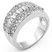 1.00 Ct Round Diamond Anniversary Band Ring 14K White Gold