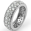 2.00 CT Round Eternity Diamond Wedding Band Ring 14K White Gold