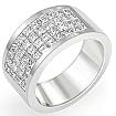 2.15 CT Princess Diamond Wedding Band Ring PLATINUM