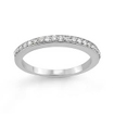 1/4 CT Round Diamond Wedding Band Ring 14K White Gold
