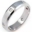 0.30 CT Men's Princess Eternity Diamond Wedding Band 14k White Gold