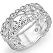 1/2 CT Round Diamond Anniversary Bands Ring 14K White Gold