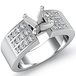 0.60 Ct Round Diamond Engagement Ring Setting 14K White Gold