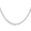 3 1/2 CT Round Diamond Tennis Necklace 18K White Gold