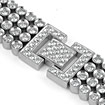 15.00 CT Round Diamond Men's Bracelet 14K White Gold