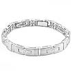 0.55 CT Round Mens Diamond Bracelet 14K White Gold