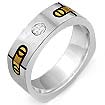 0.20 CT Men's Round Diamond Ring 14K 2 Tone Gold