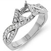 0.50CT Round Diamond Semi Mount Engagement Ring 14K Gold