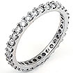 0.85 CT Round Eternity Diamond Wedding Band 14K White Gold