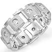 3/4 CT Round Diamond Men's Eternity Wedding bands Rings White Gold