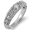 0.30Ct Round Diamond Wedding Bridal Band Ring 14k White Gold