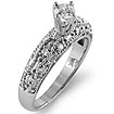 0.80Ct Round Solitaire Accent Engagement Diamond Ring 14k White Gold