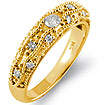 0.30Ct Round Diamond Wedding Bridal Band Ring 14k Yellow Gold