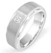 1/4 CT Round Diamond Man Wedding Ring 14K White Gold