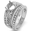 0.50 Ct Round Diamond Bridal Set Engagement Ring White Gold 14k Gold