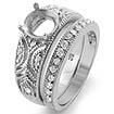 0.50 Ct Round Diamond Bridal Set Engagement Ring White Gold 14k Gold