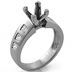 1/2 CT Princess Semi Mount Diamond Engagement Ring 14K White Gold
