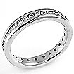 0.62 Ct Round Eternity Diamond Wedding band 14K White Gold