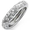 1/2 CT Round Diamond Wedding Band Ring 14K White Gold