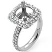 1.00 CT Round Semi Mount Diamond Engagement Ring 18k White Gold