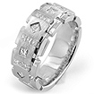 1 CT Princess Men's Diamond Wedding Band 14K White Gold G VS2