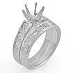 0.80 CT Round Diamond Engagement Ring Bridal Set 18K White Gold