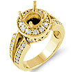 3/4 CT Round Diamond Setting Engagement Ring 14K Yellow Gold