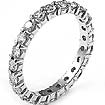 1.30 CT Round Eternity Diamond Wedding Band 14K White Gold